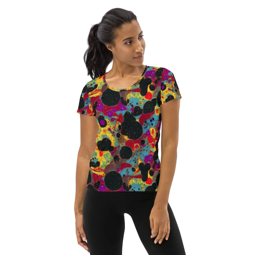 Black Hole Bonbons on Women's Athletic T-Shirt — Front