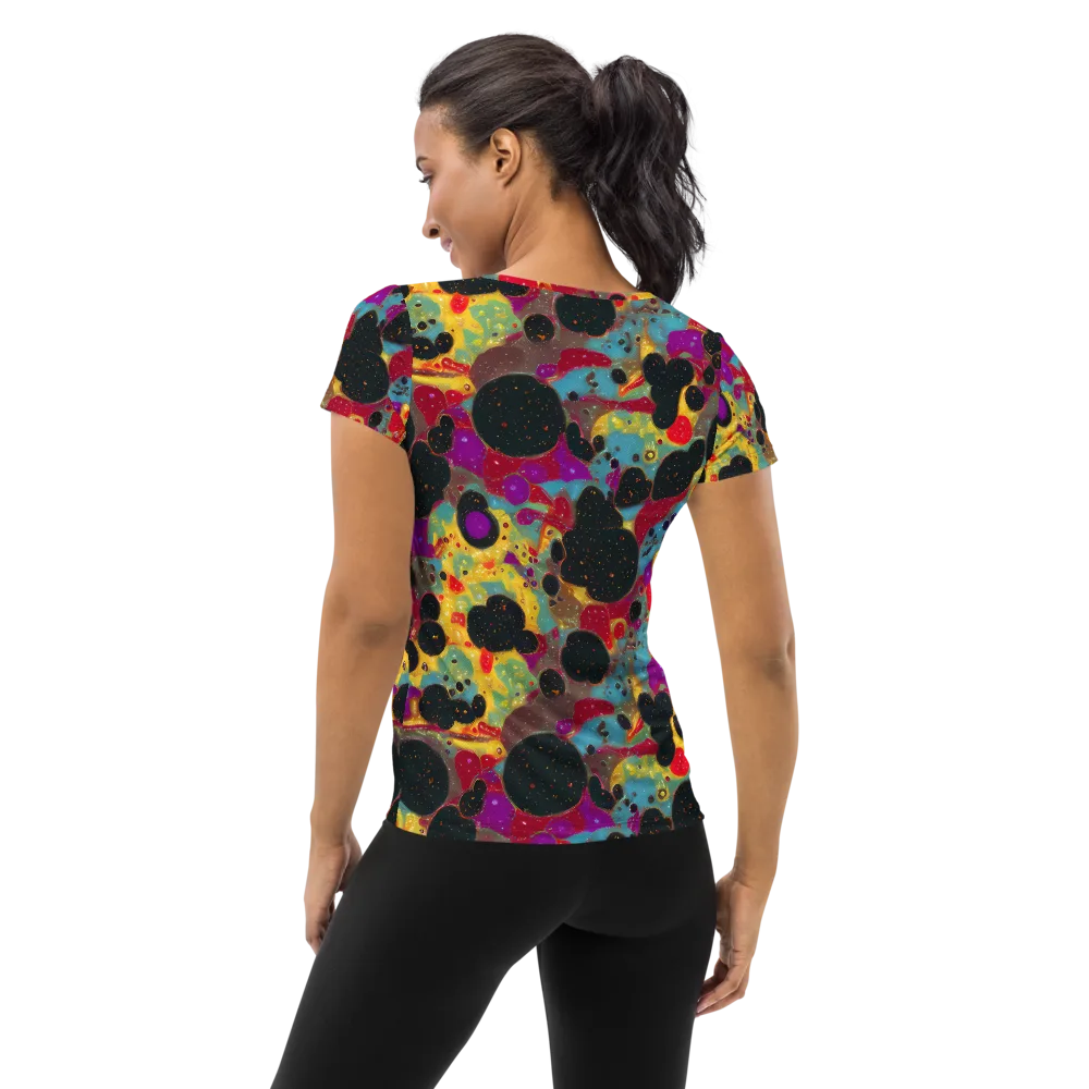 Black Hole Bonbons on Women's Athletic T-Shirt — Back
