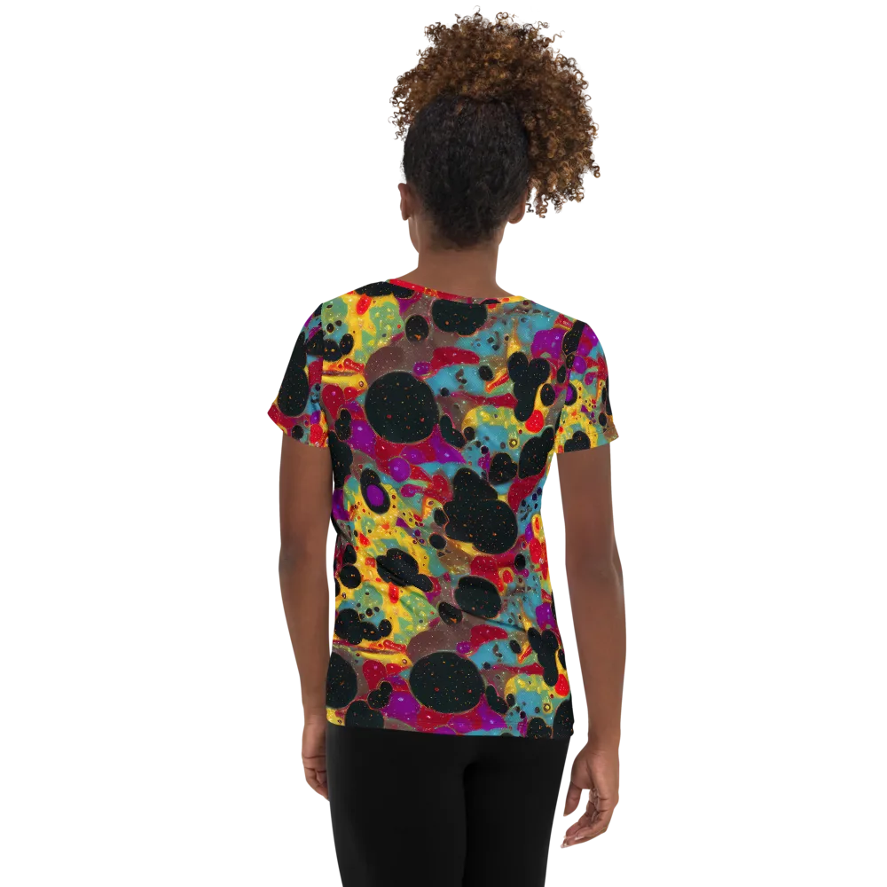 Black Hole Bonbons on Women's Athletic T-Shirt — Back