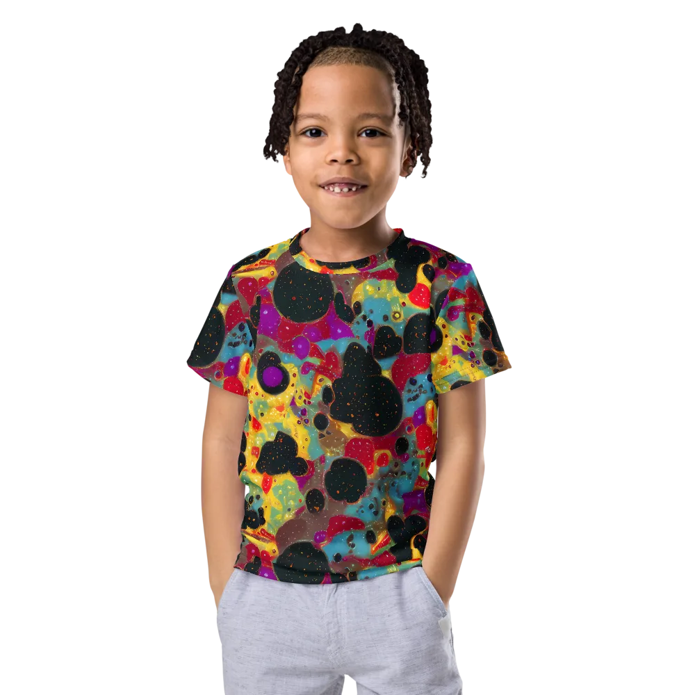 Black Hole Bonbons on Kids Crew Neck T-Shirt — Front