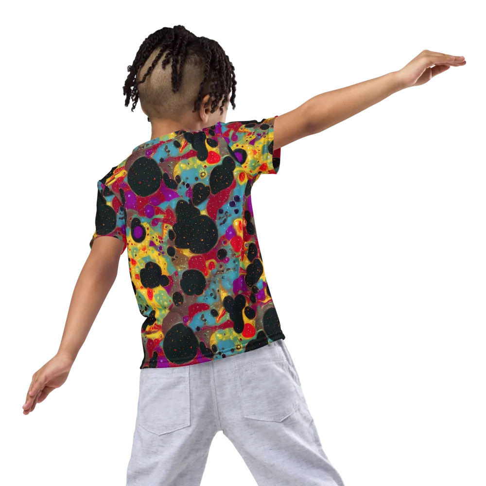 Black Hole Bonbons on Kids Crew Neck T-Shirt — Back