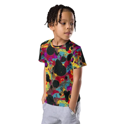 Black Hole Bonbons on a Kids Crew Neck T-Shirt