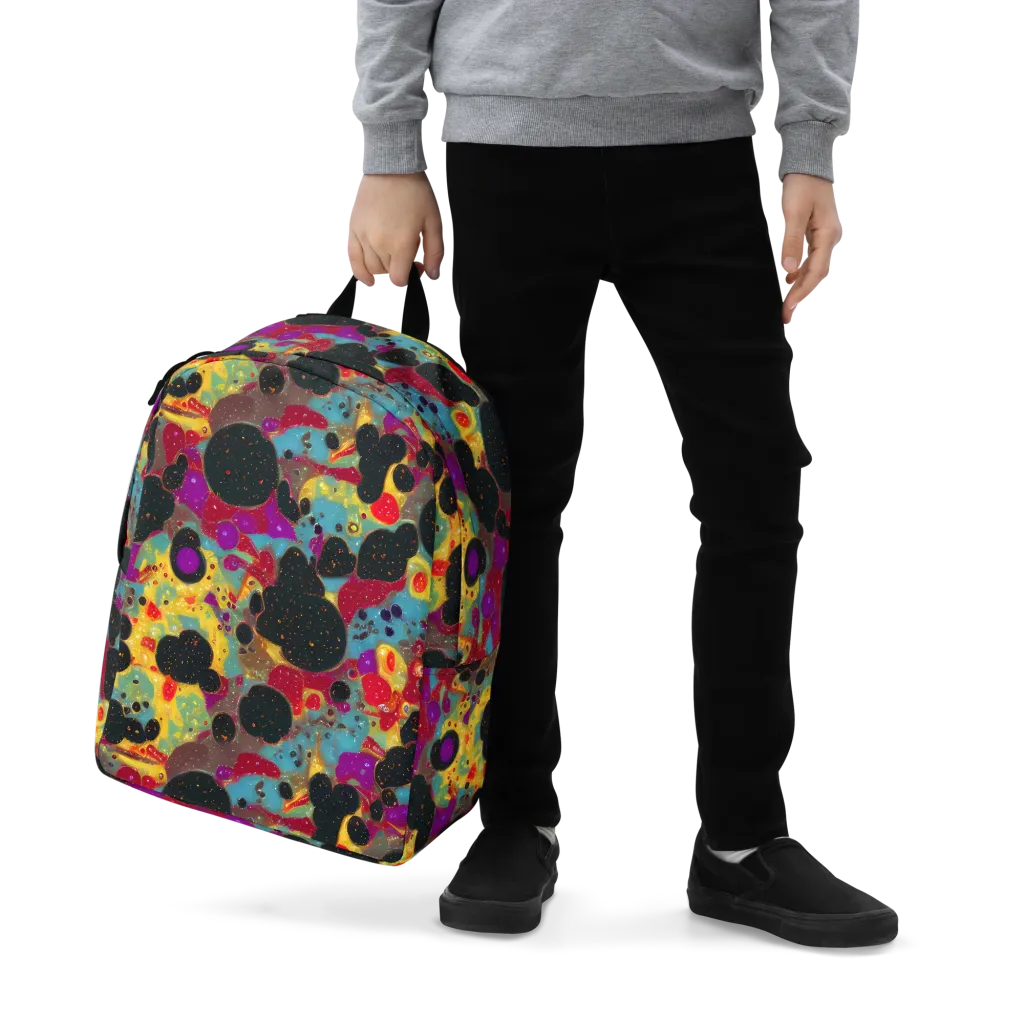 Black Hole Bonbons on Minimalist Backpack — Zoomed-in