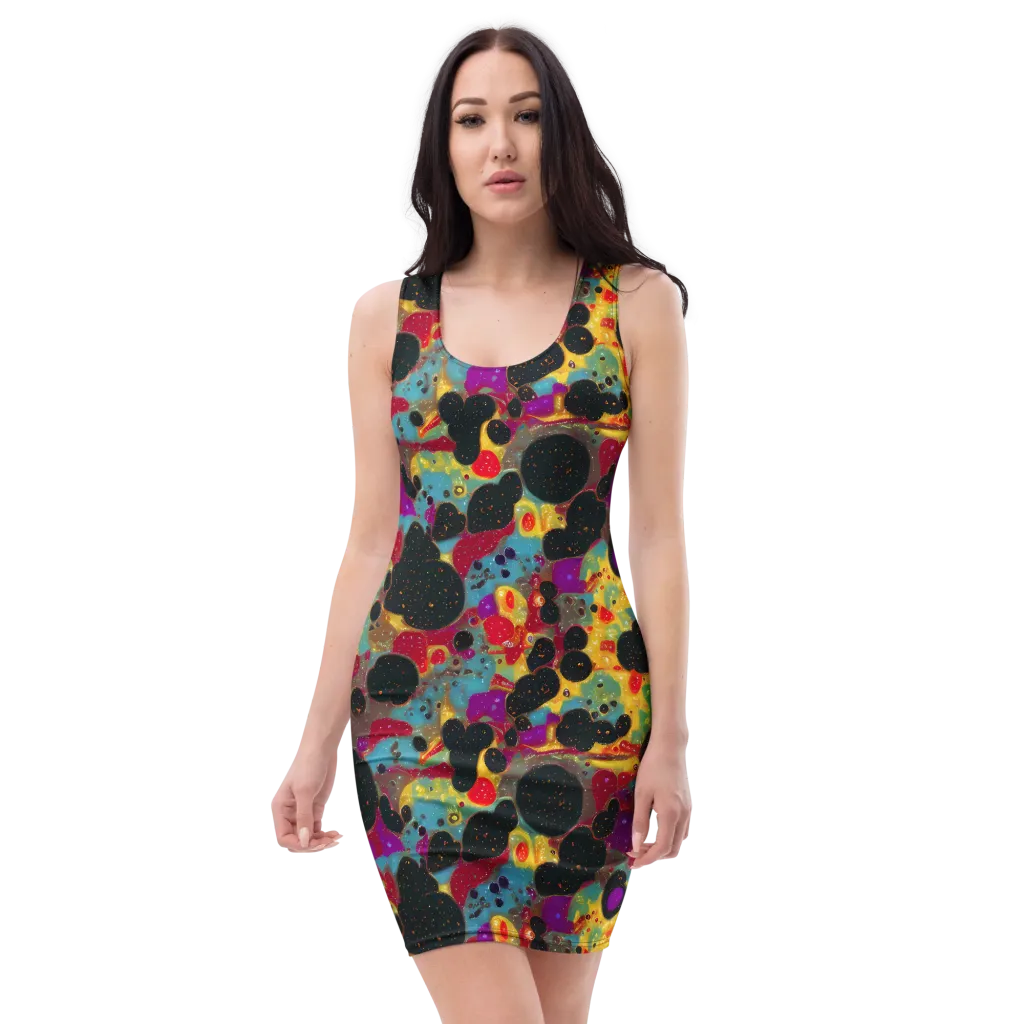 Black Hole Bonbons on Bodycon Dress — Front
