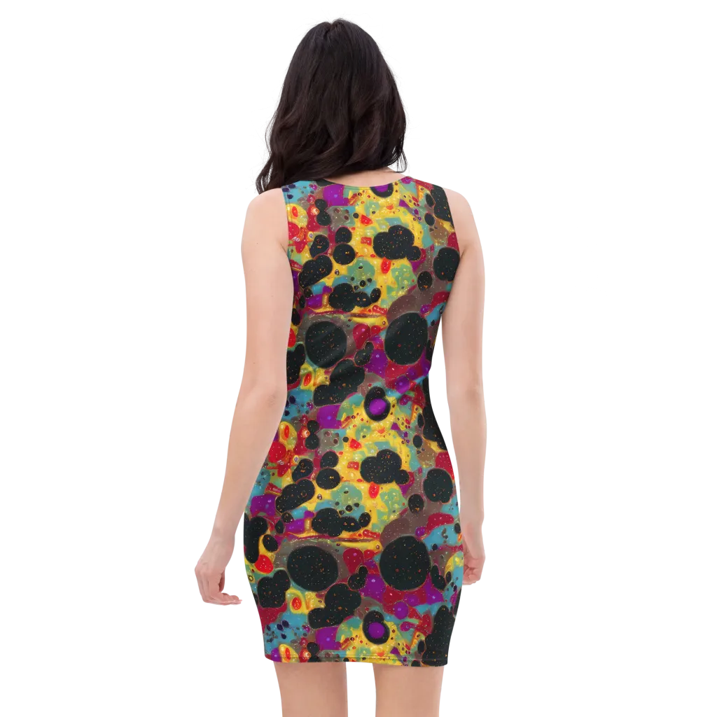 Black Hole Bonbons on Bodycon Dress — Back