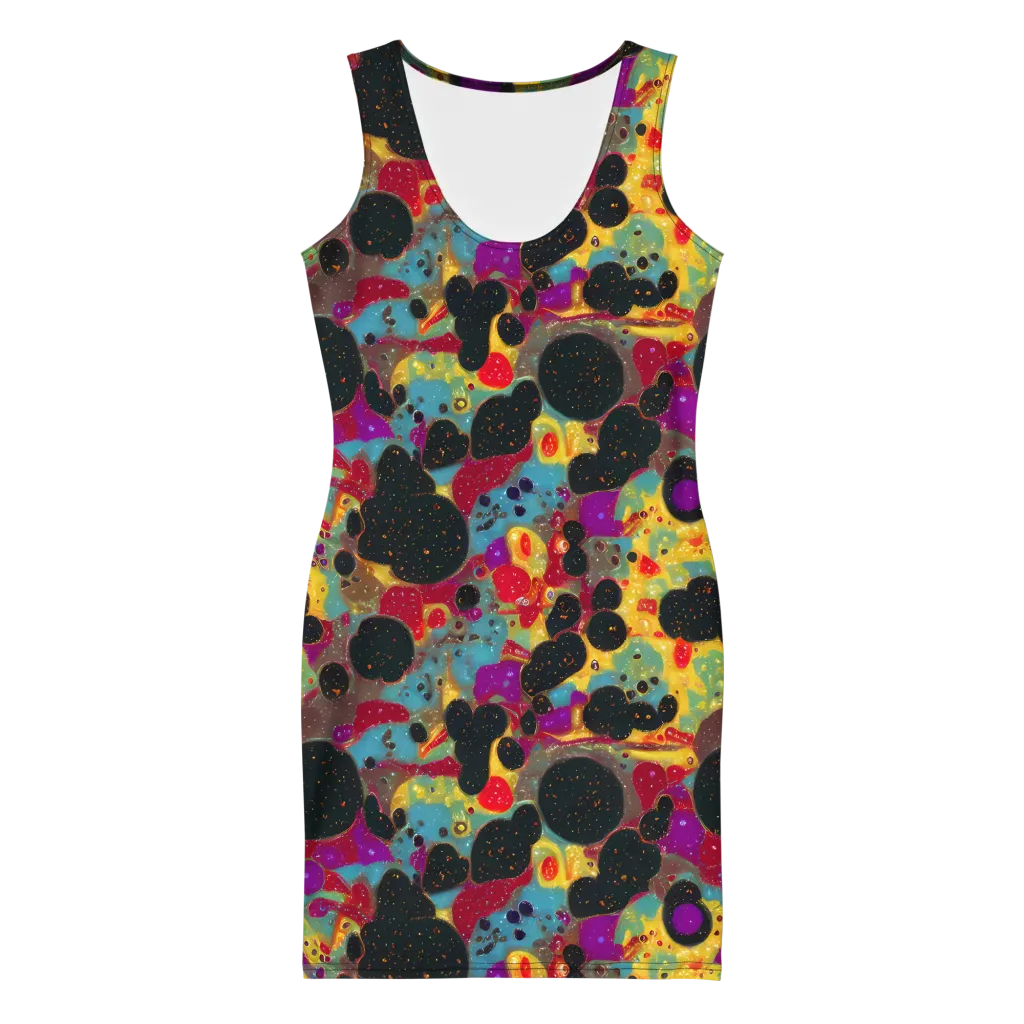 Black Hole Bonbons on Bodycon Dress — Front