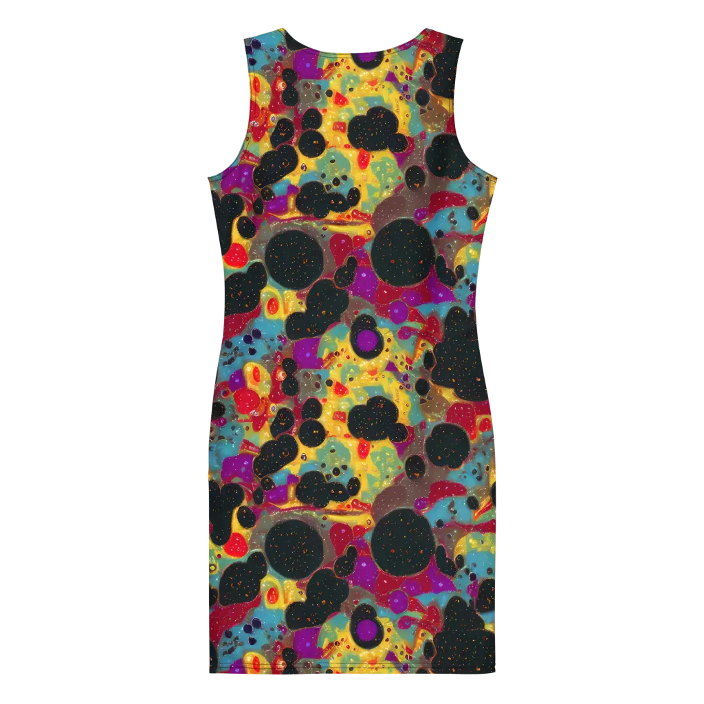 Black Hole Bonbons on Bodycon Dress — Back