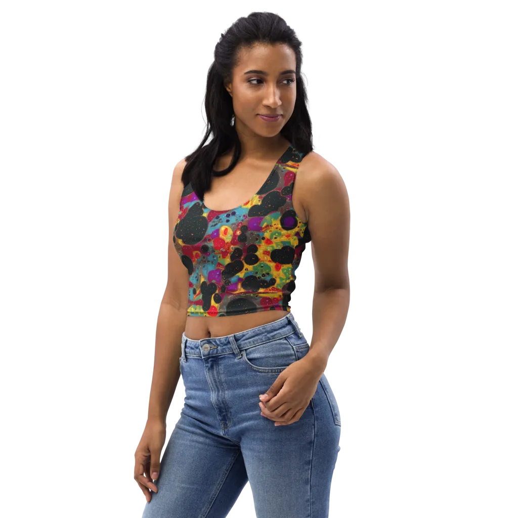 Black Hole Bonbons on Crop Top — Left Front