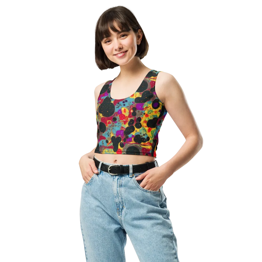 Black Hole Bonbons on Crop Top — Front