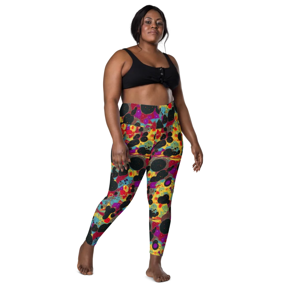 Black Hole Bonbons on Leggings with Pockets — Front