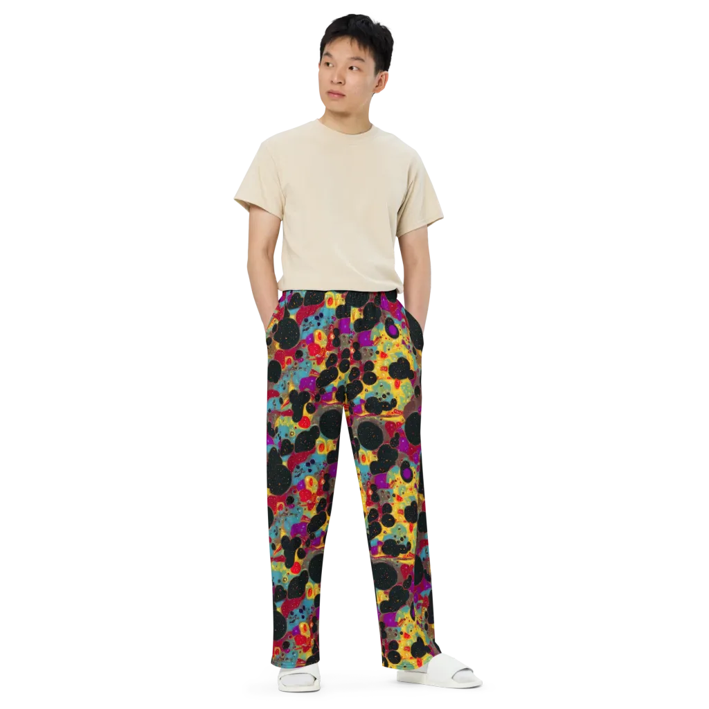 Black Hole Bonbons on Wide-Leg Pants — Front