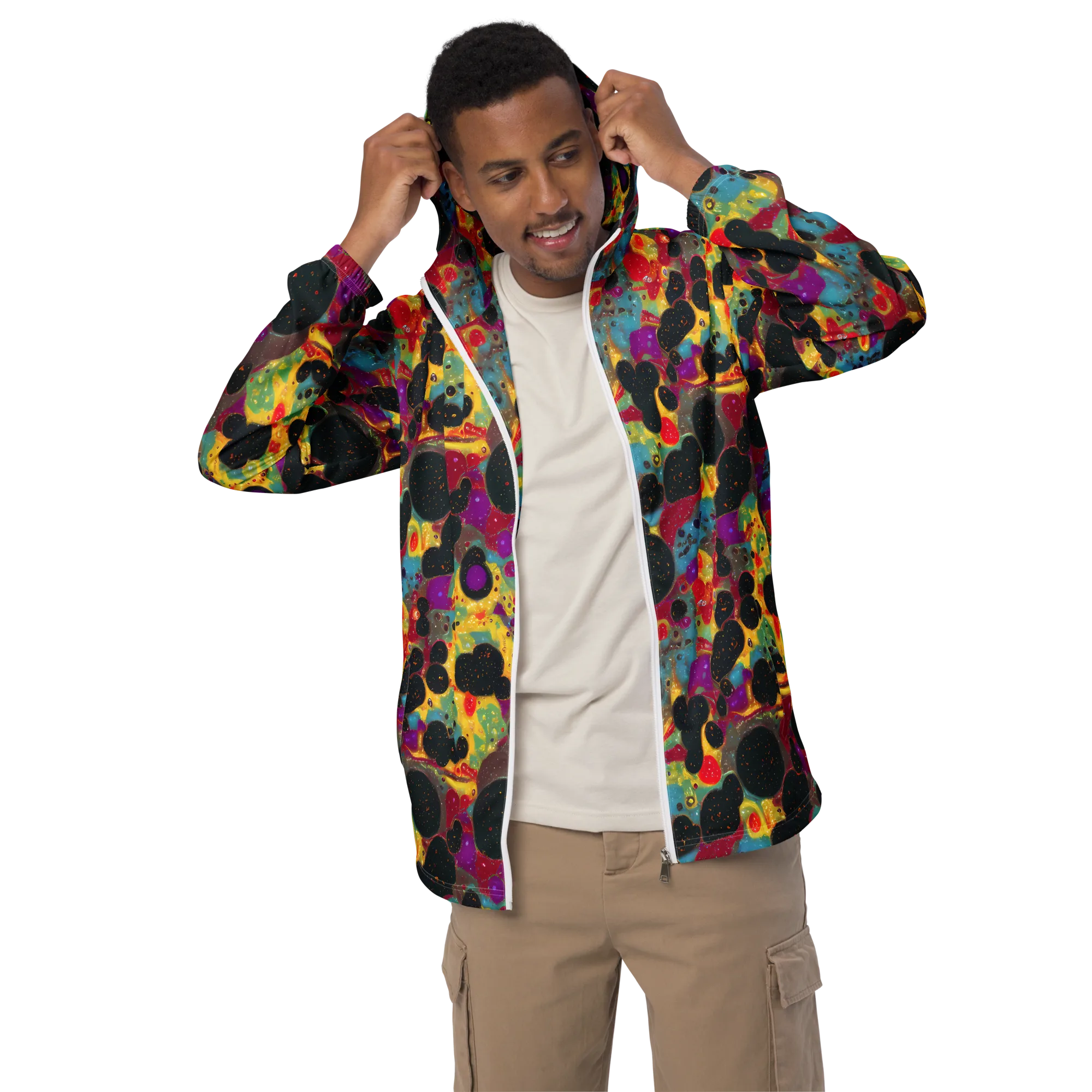 Black Hole Bonbons on Men's Windbreaker — Front