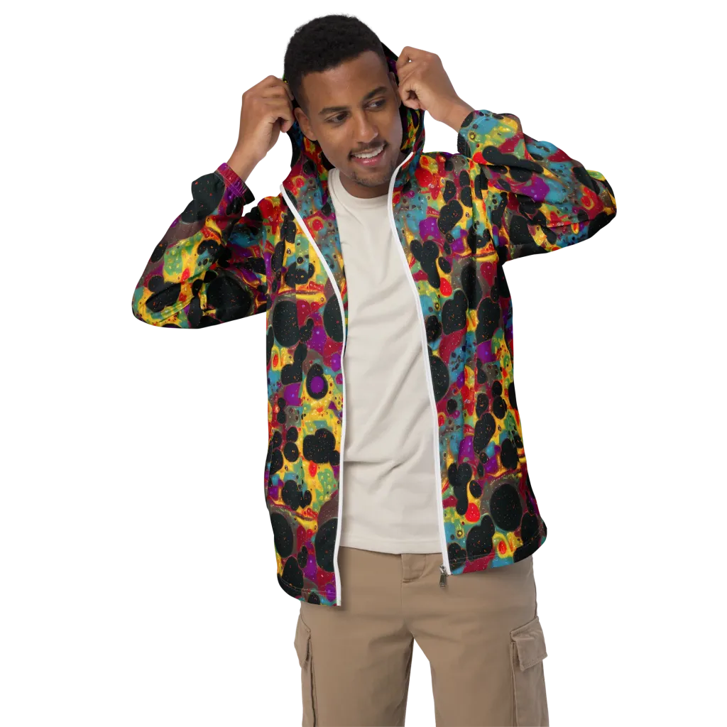 Black Hole Bonbons on Men's Windbreaker — Front