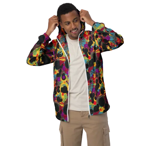 Black Hole Bonbons on a Men's Windbreaker