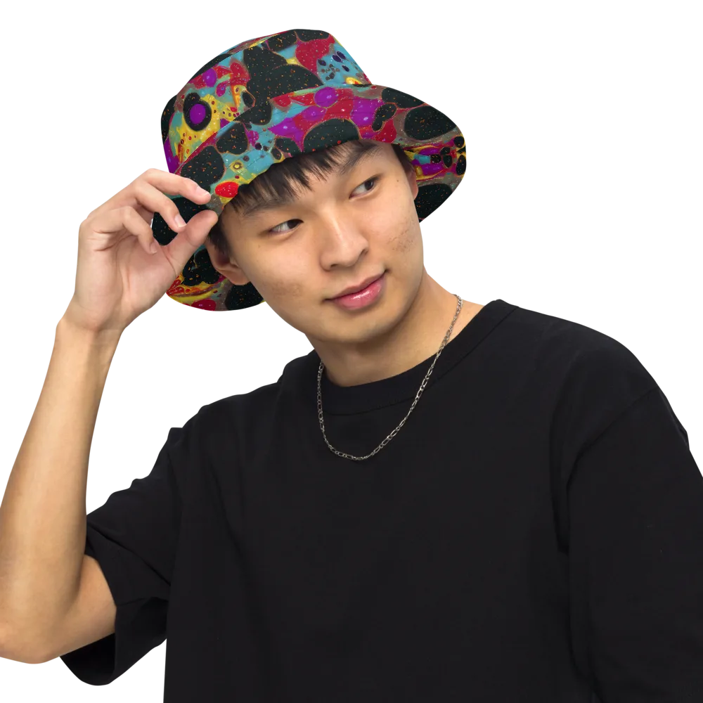 Black Hole Bonbons on Reversible Bucket Hat — Front Inside