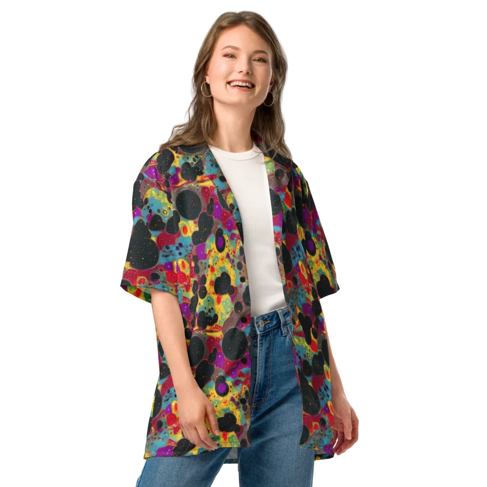 Black Hole Bonbons on Button Shirt — Front