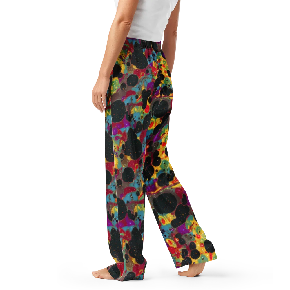 Black Hole Bonbons on Women's Pajama Pants — Left