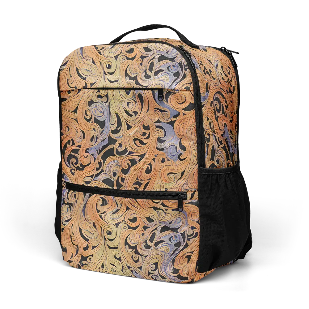 Molten Paisley on Utility Backpack — Left Front