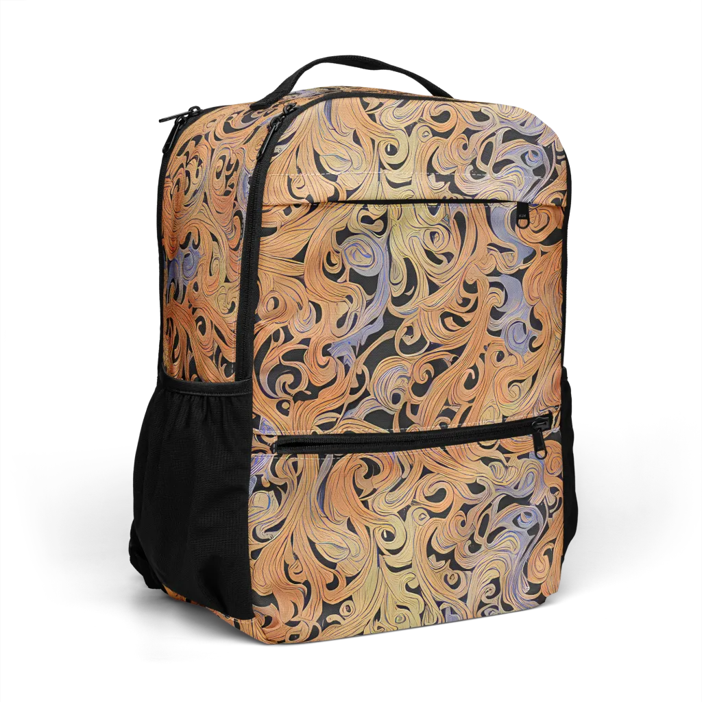 Molten Paisley on Utility Backpack — Right Front