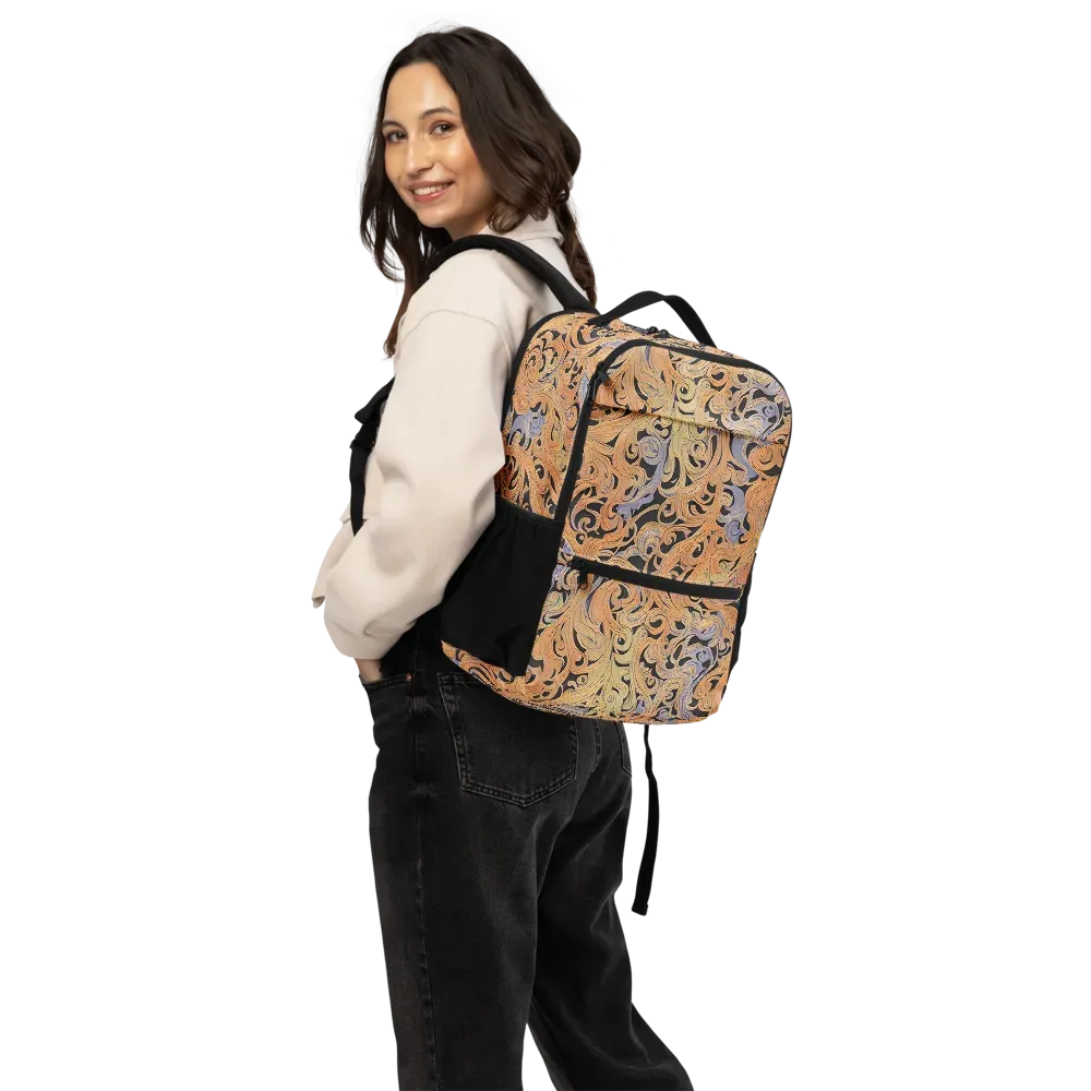 Molten Paisley on Utility Backpack — Back