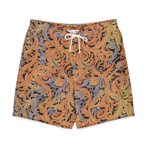 Molten Paisley on a Men's Board Shorts