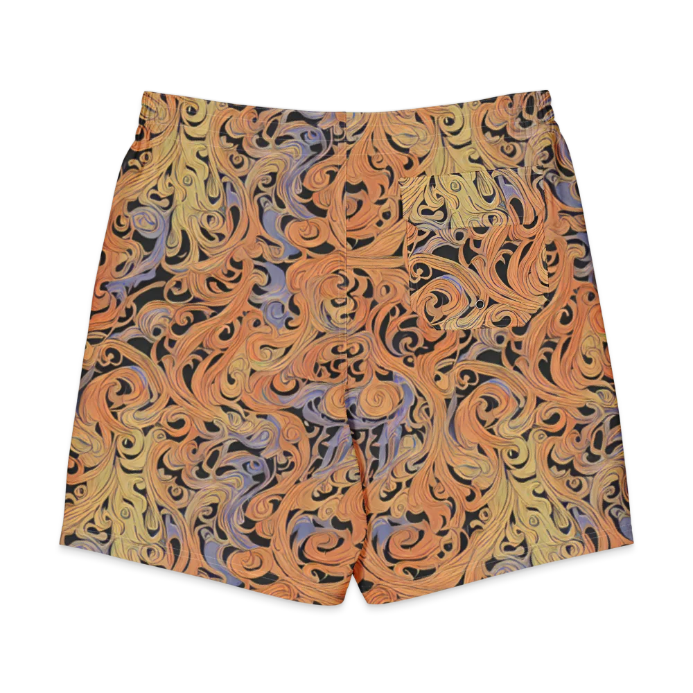 Molten Paisley on Men's Board Shorts — Back