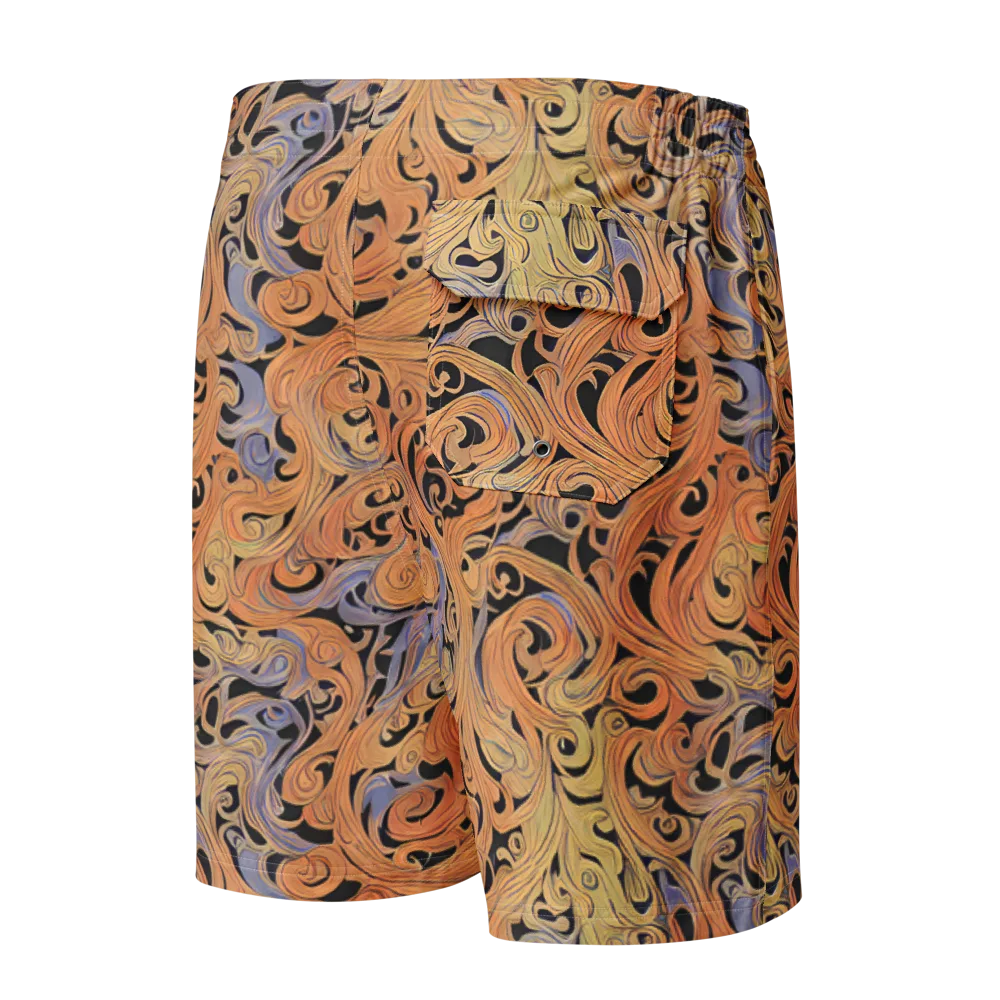 Molten Paisley on Men's Board Shorts — Back