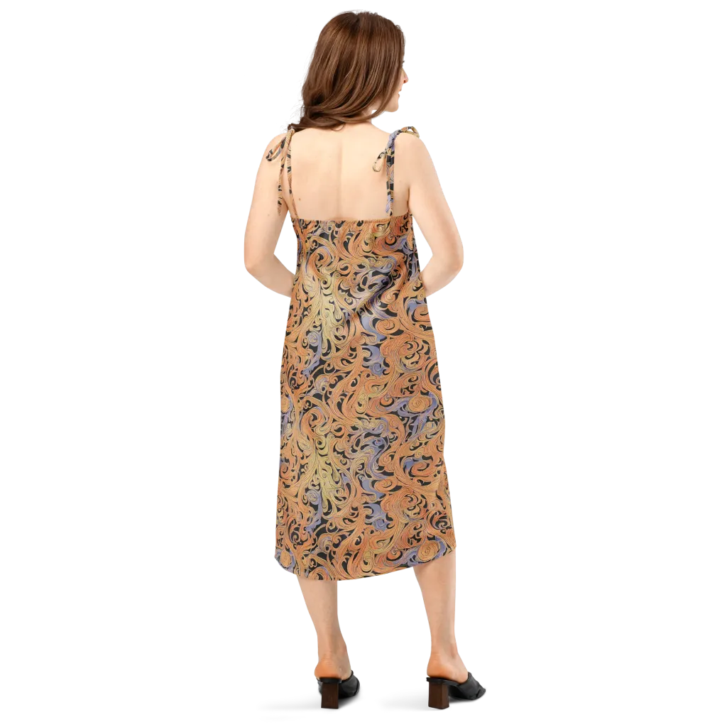 Molten Paisley on Slip Dress — Back