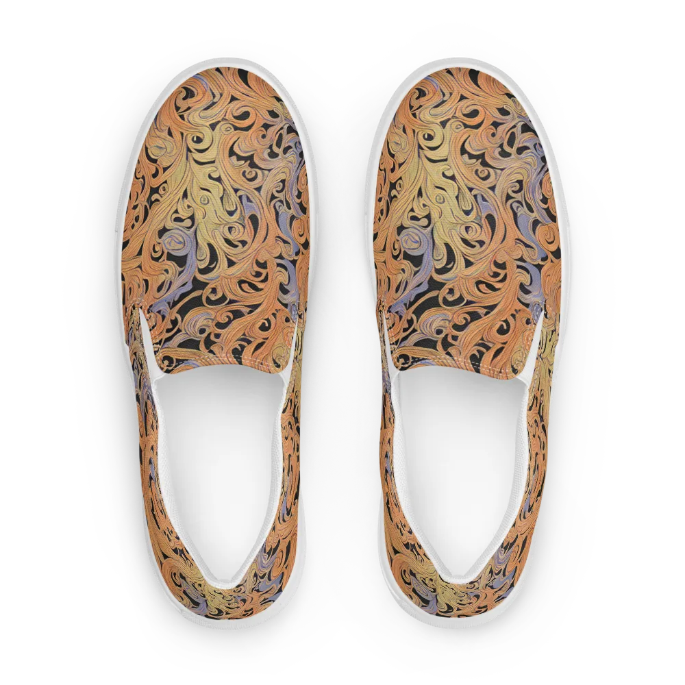 Molten Paisley on Women's Slip-On Canvas Shoes — Front