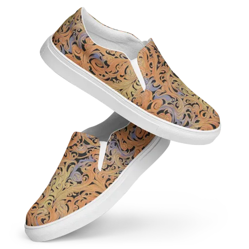 Molten Paisley on a Women's Slip-On Canvas Shoes