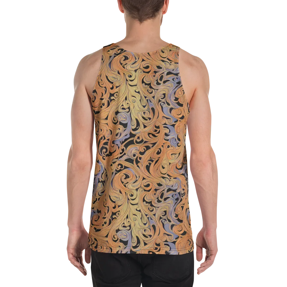 Molten Paisley on Men's Tank Top — Back