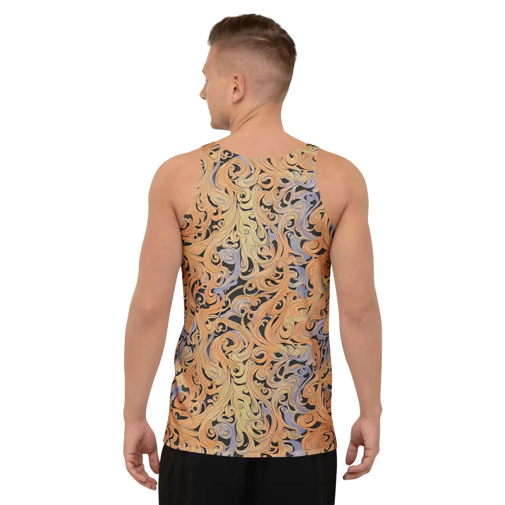 Molten Paisley on Men's Tank Top — Back