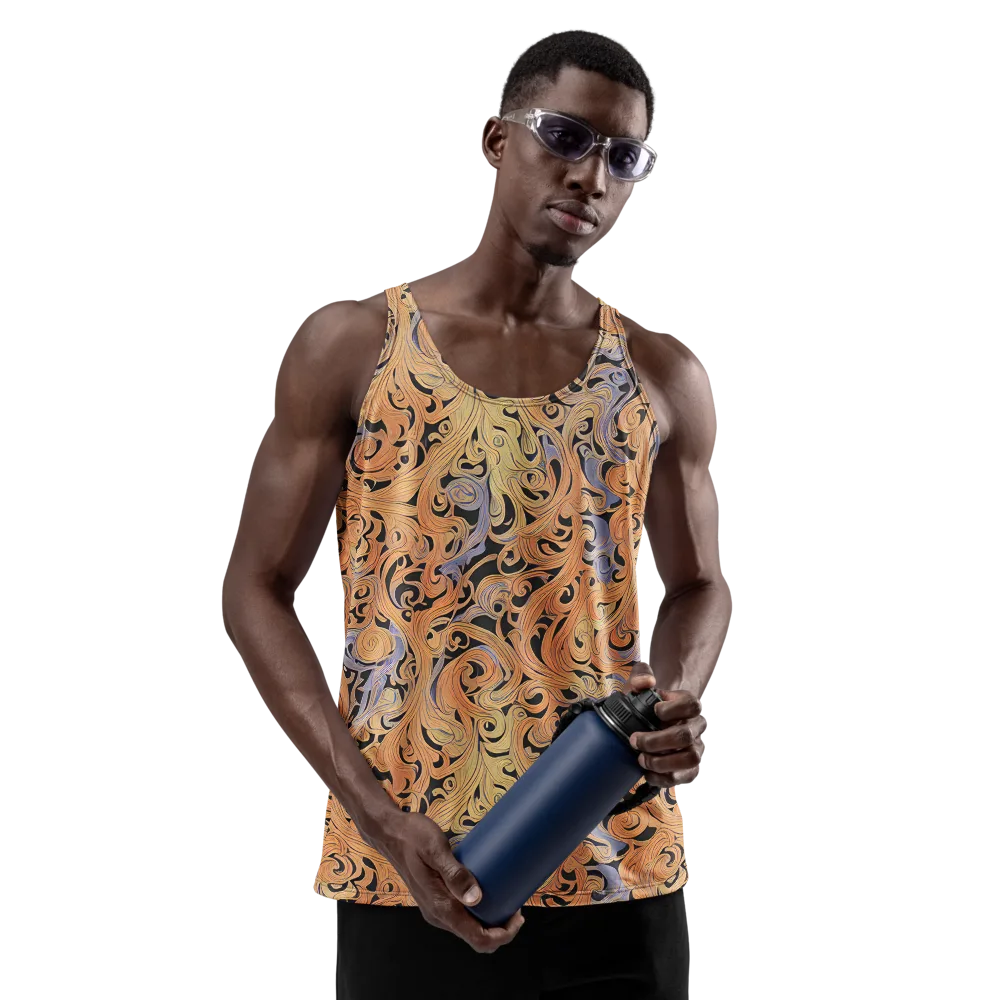 Molten Paisley on Men's Tank Top — Front