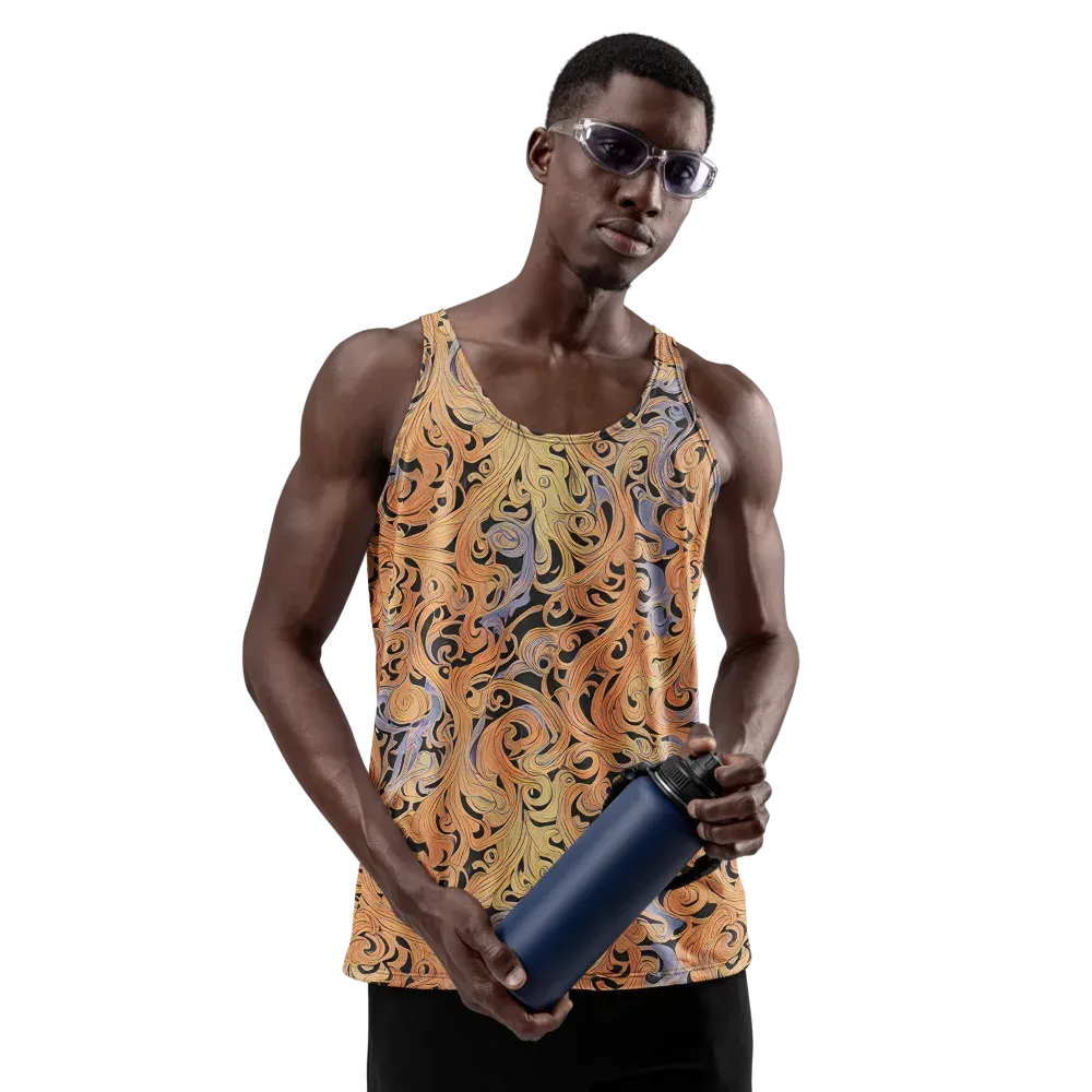 Molten Paisley on Men's Tank Top — Front