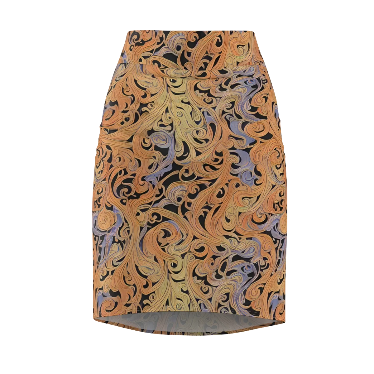 Molten Paisley on Pencil Skirt — Front