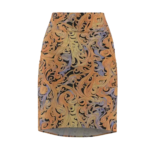 Molten Paisley on a Pencil Skirt
