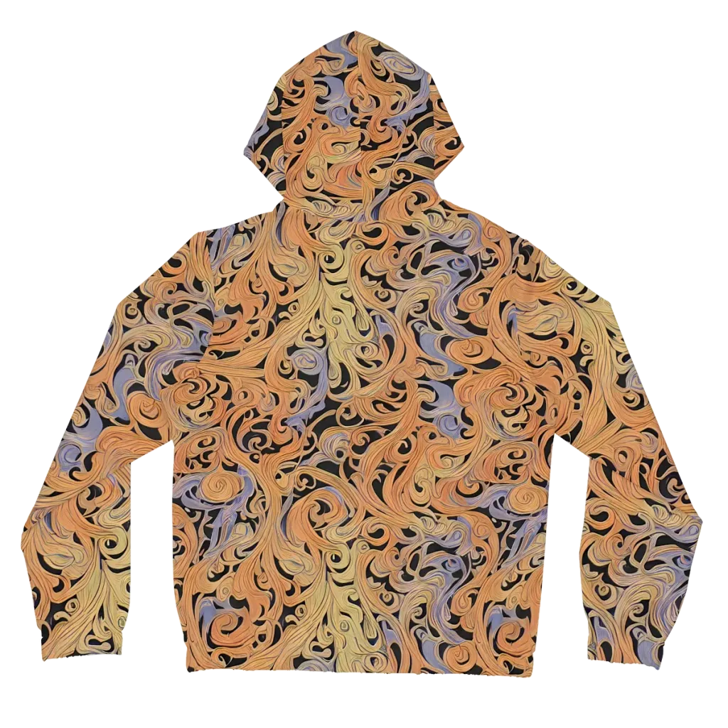 Molten Paisley on Women's Full-Zip Hoodie — Back