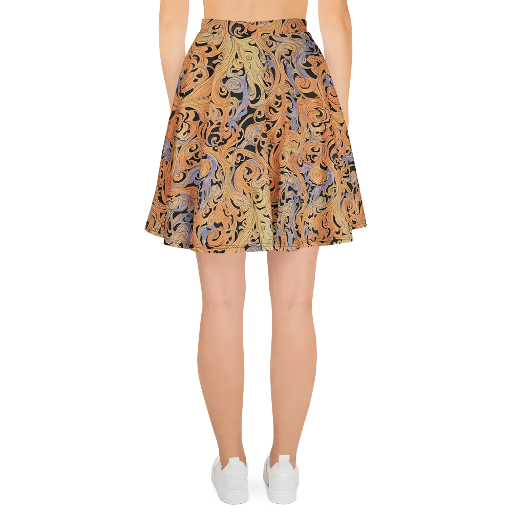 Molten Paisley on Skater Skirt — Back