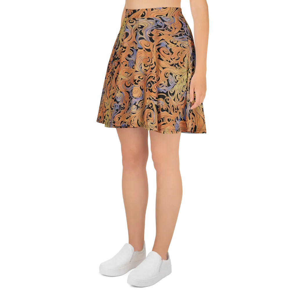 Molten Paisley on Skater Skirt — Left