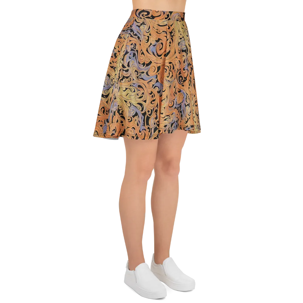 Molten Paisley on Skater Skirt — Right