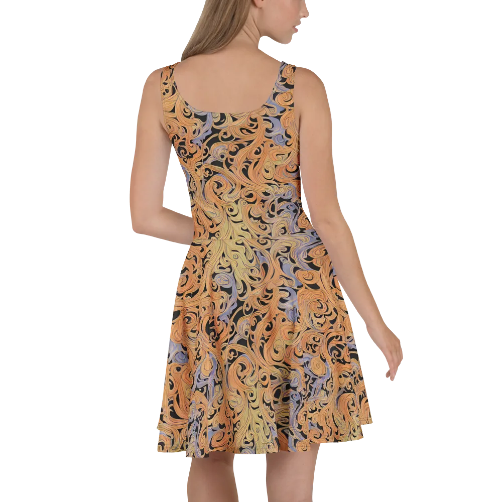 Molten Paisley on Skater Dress — Back