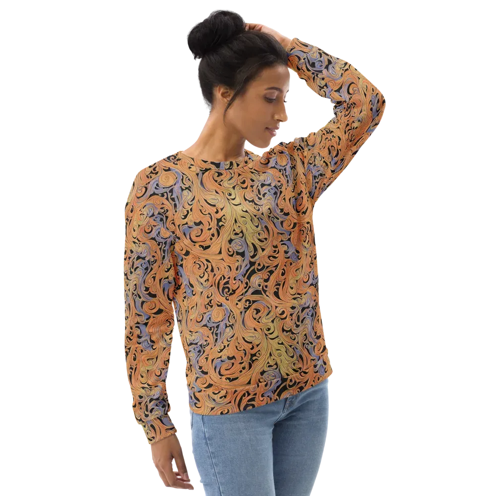 Molten Paisley on Sweatshirt — Right Front