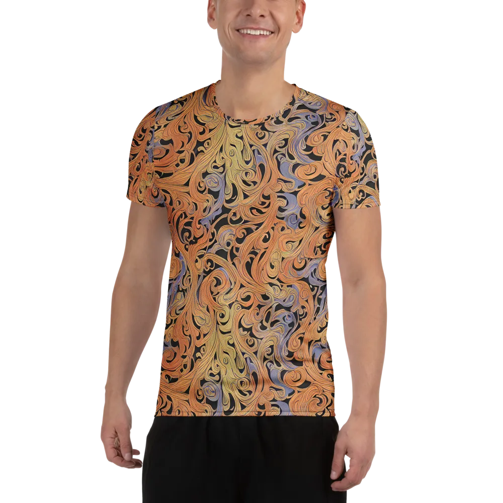 Molten Paisley on Men's Athletic T-Shirt — Front