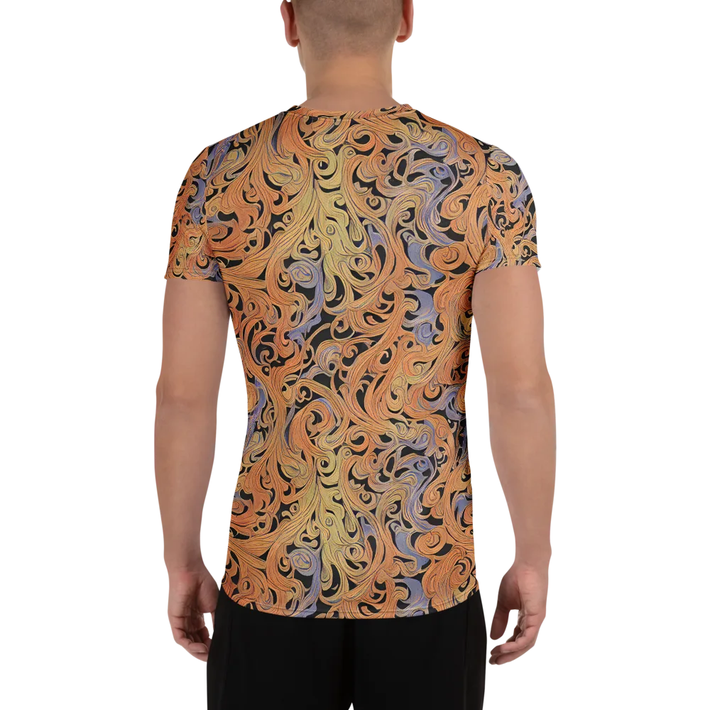 Molten Paisley on Men's Athletic T-Shirt — Back