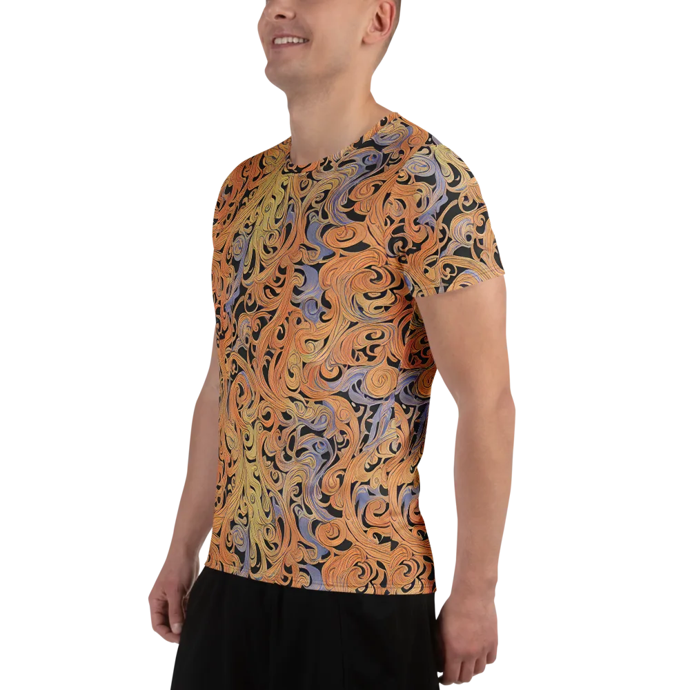 Molten Paisley on Men's Athletic T-Shirt — Left