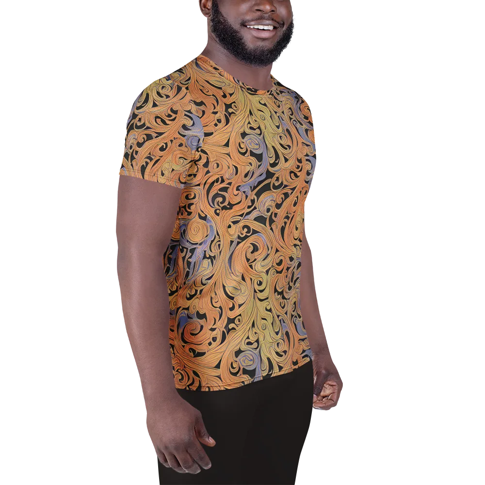 Molten Paisley on Men's Athletic T-Shirt — Right