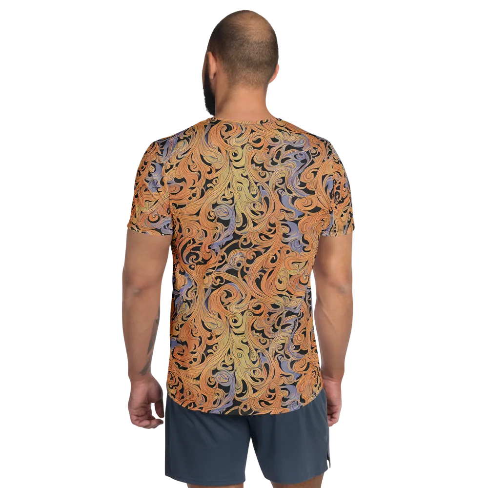 Molten Paisley on Men's Athletic T-Shirt — Back