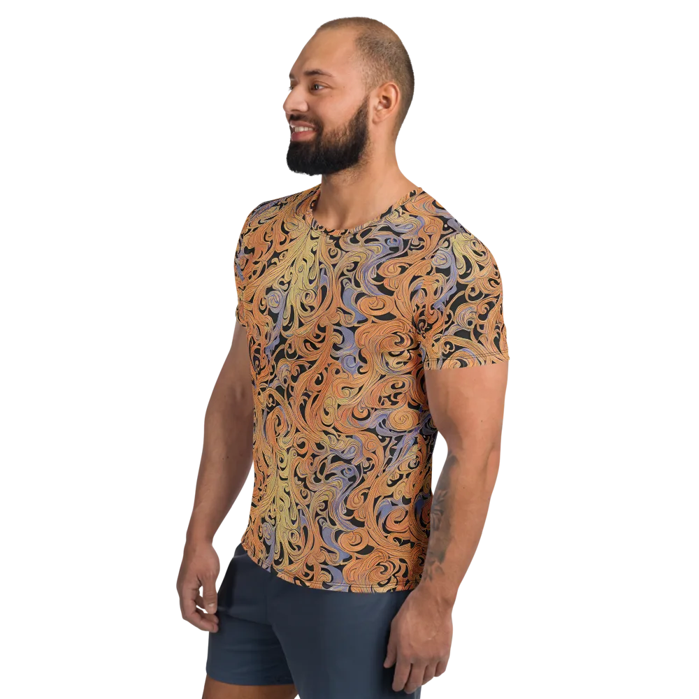 Molten Paisley on Men's Athletic T-Shirt — Left