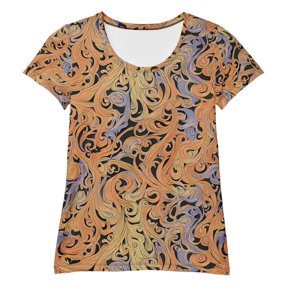 Molten Paisley on Women's Athletic T-Shirt — Front