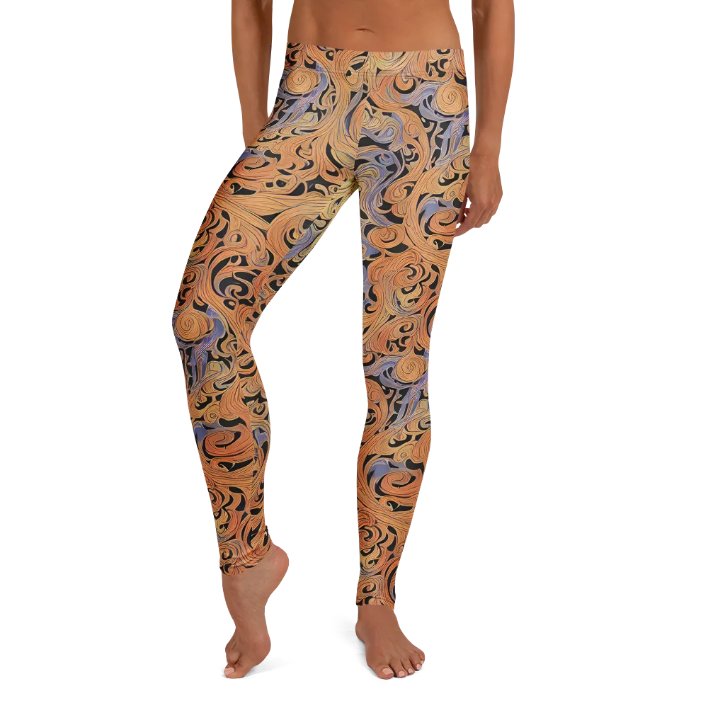 Molten Paisley on Leggings — Front